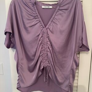 DO+BE Lavender Ruched Blouse